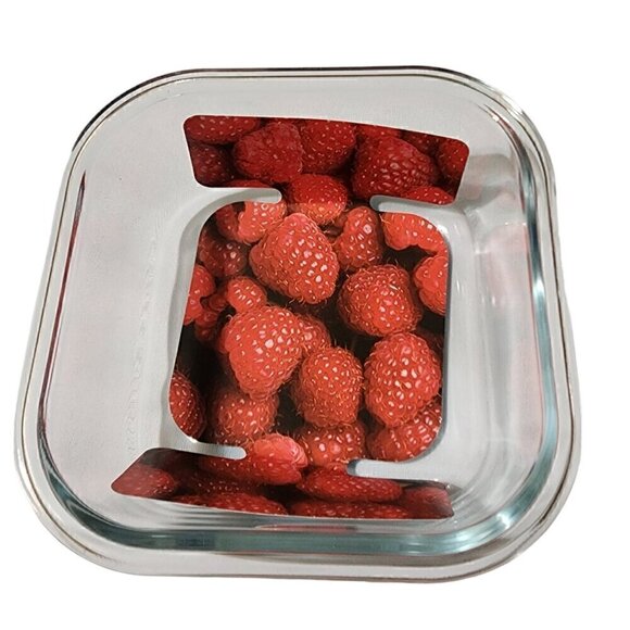 Cuisinart Glass Storage Container with Bamboo Lid Square Microwave Oven 5x5 New - Picture 4 of 13